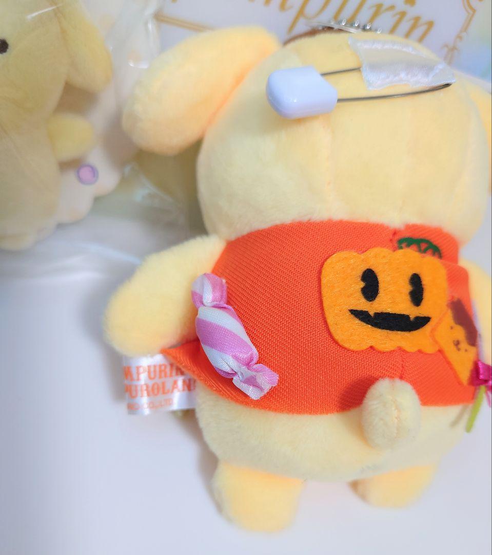 ポムポムプリン　ぬいぐるみ　マスコット　バッジ