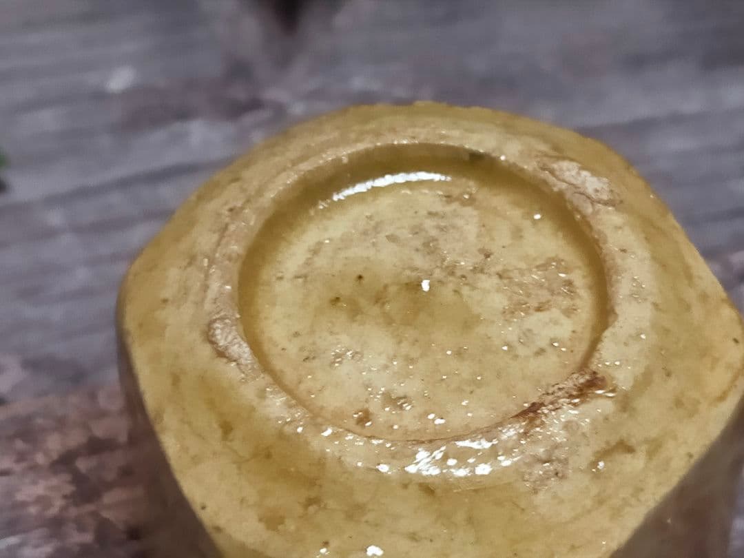 ♥黄瀬戸　ぐい呑み　桐箱付き　③　ぐい飲み　骨董品