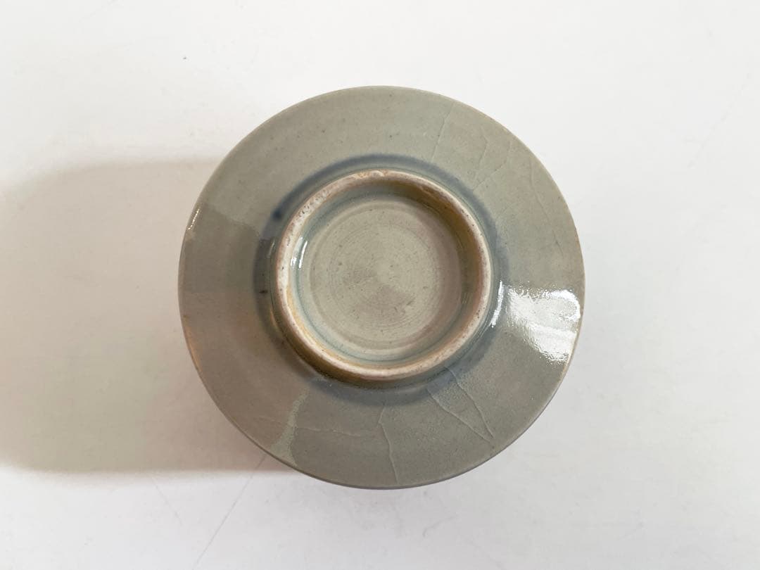 骨董　アンティーク　染付　菊文様　コロ茶碗　蕎麦猪口　半筒