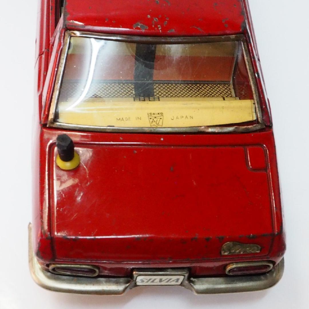 イチコー【初代 日産シルビア赤フリクション】当時物ブリキ製 自動車TIN【箱無】