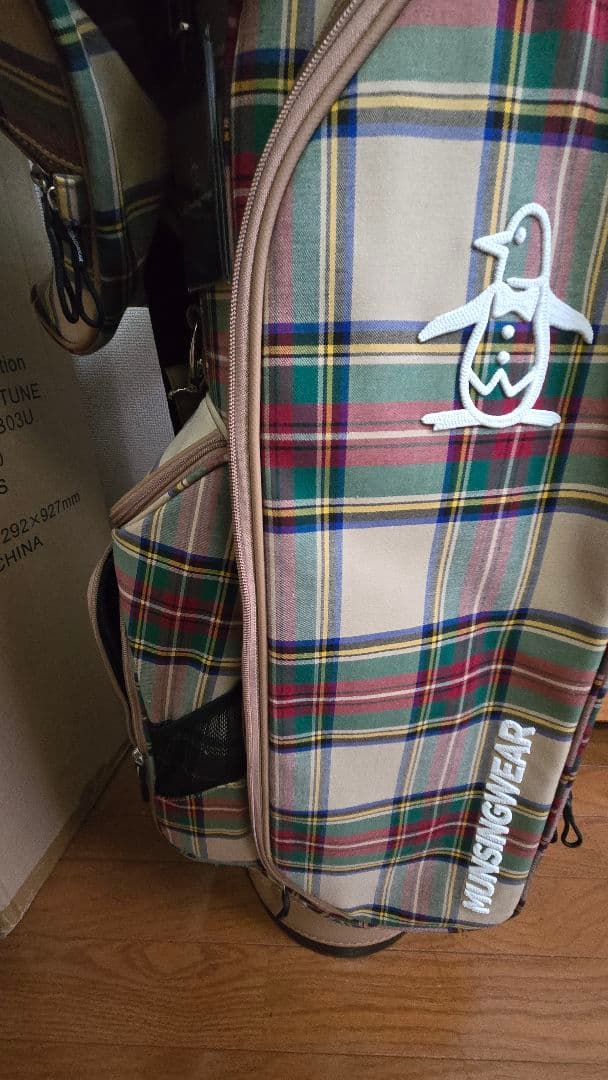 Munsingwear チェック柄 キャディバッグ カートバッグセット