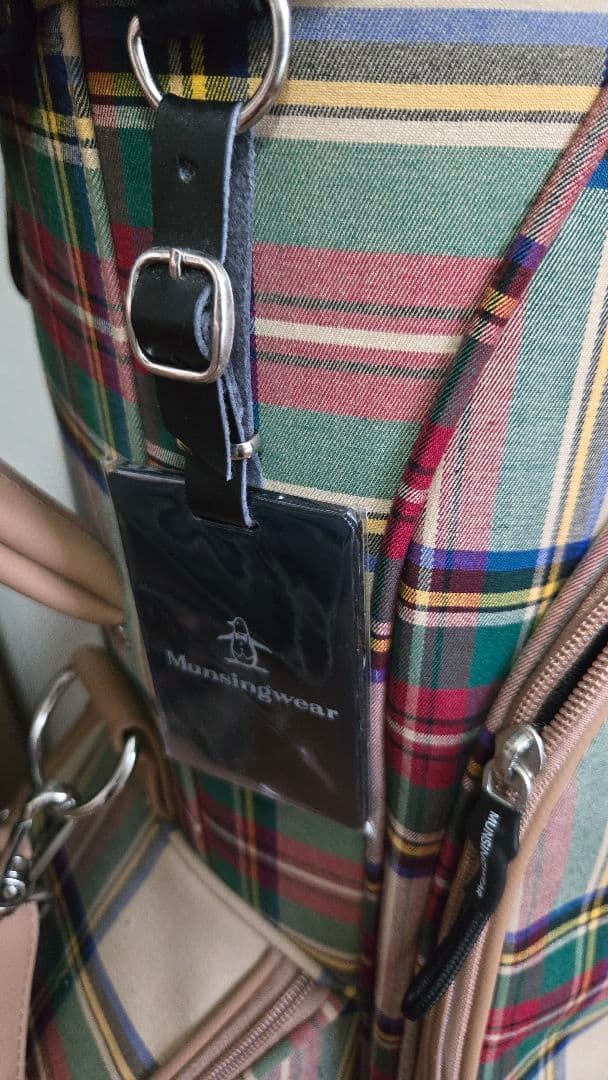 Munsingwear チェック柄 キャディバッグ カートバッグセット