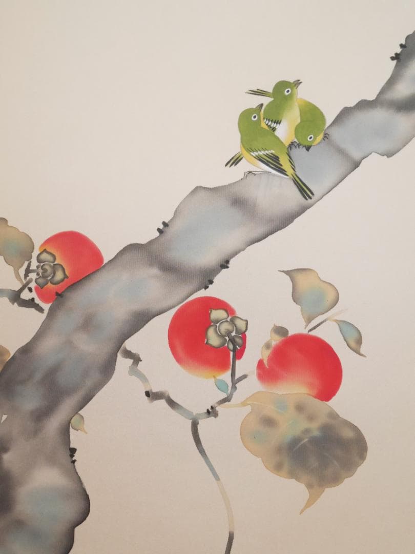 【復刻工芸画】酒井抱一筆【十二か月花鳥図　四幅セット◆共箱付　日本画　花鳥　掛軸