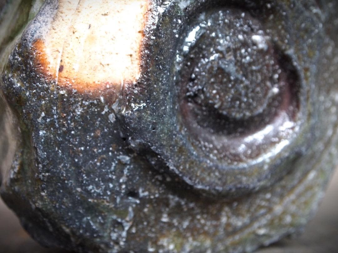 最上作★新学【師＆父：新歓嗣】★伊賀鎬茶碗★ビードロ★共箱・共布