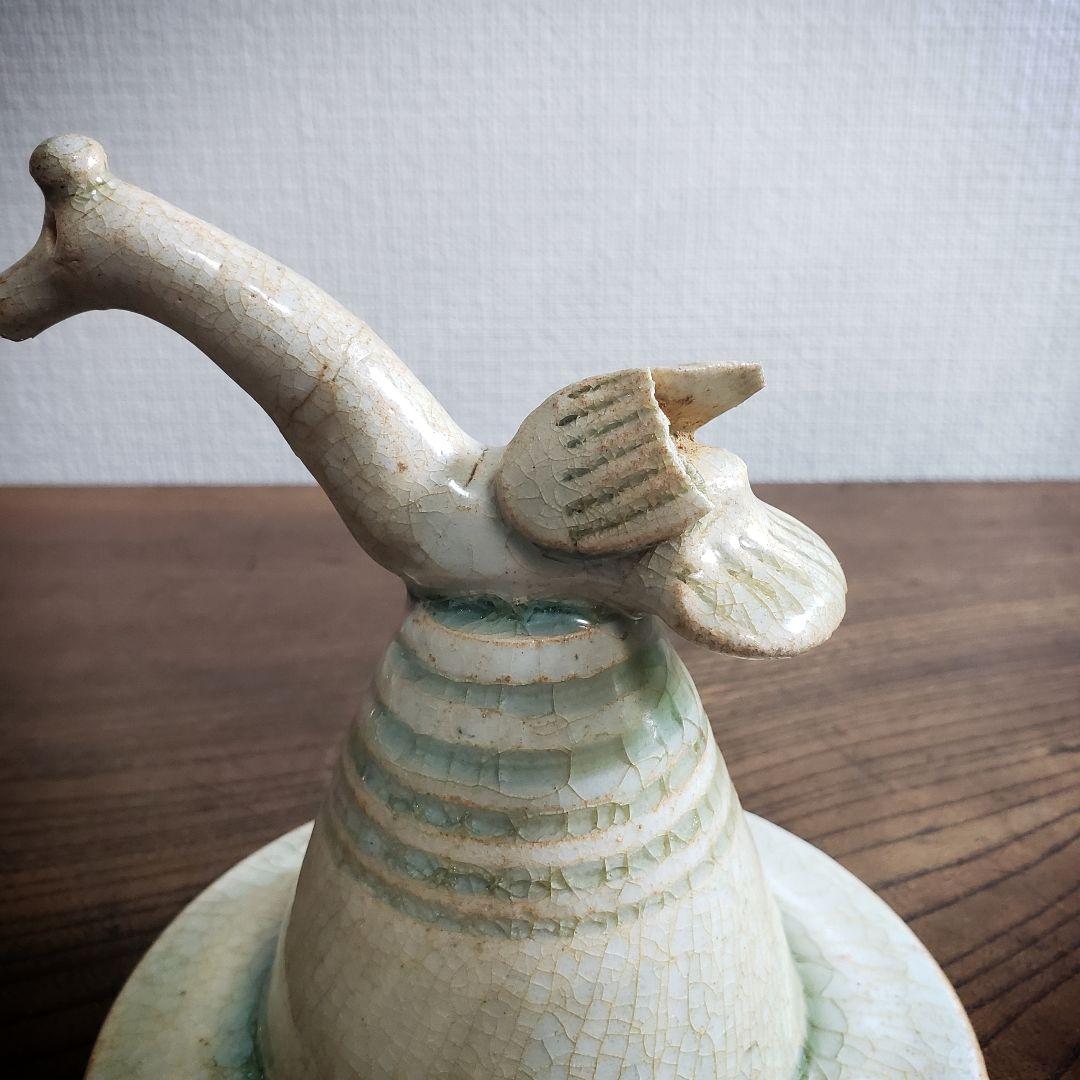 蓋　壺　中国骨董　宋　青釉　盖罐　がいかん　魂瓶