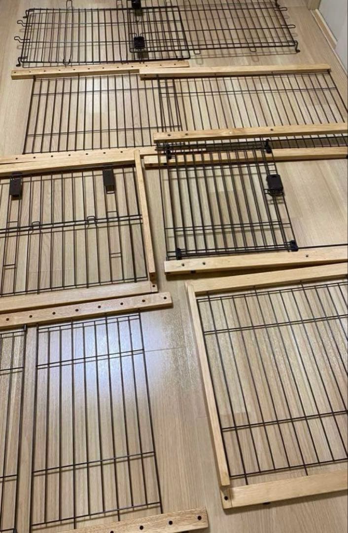 リッチェル　木製スライドペットサークルレギュラー　ナチュラル