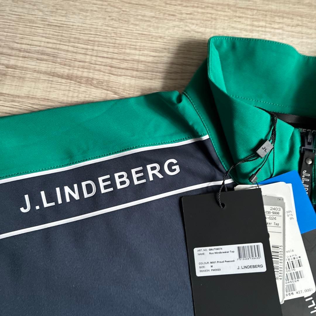 未使用 jリンドバーグ ゴルフウェア 半袖ハーフジップウィンドーブレーカー M