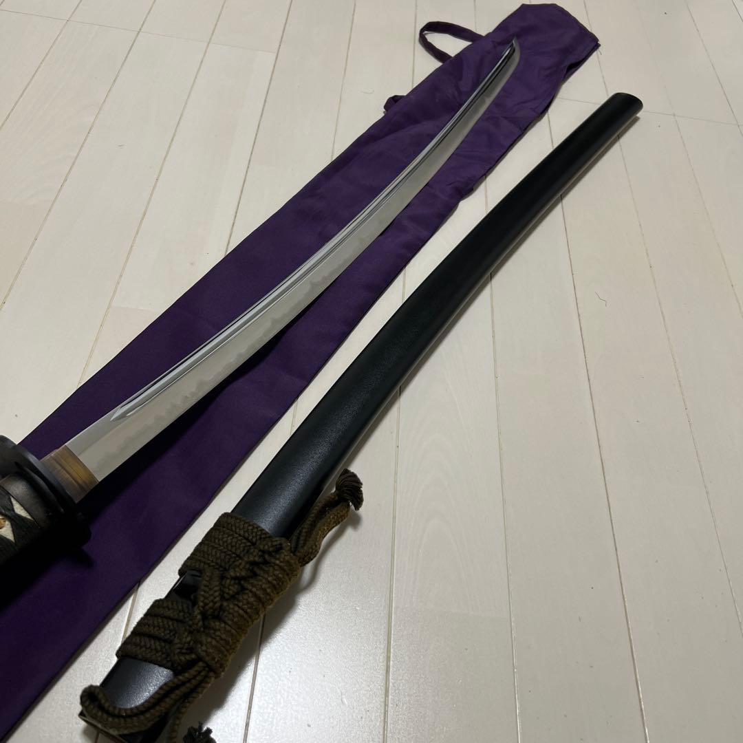 黒の鞘の刀 約100cm 模造刀　勢州　藤原朝臣　村正