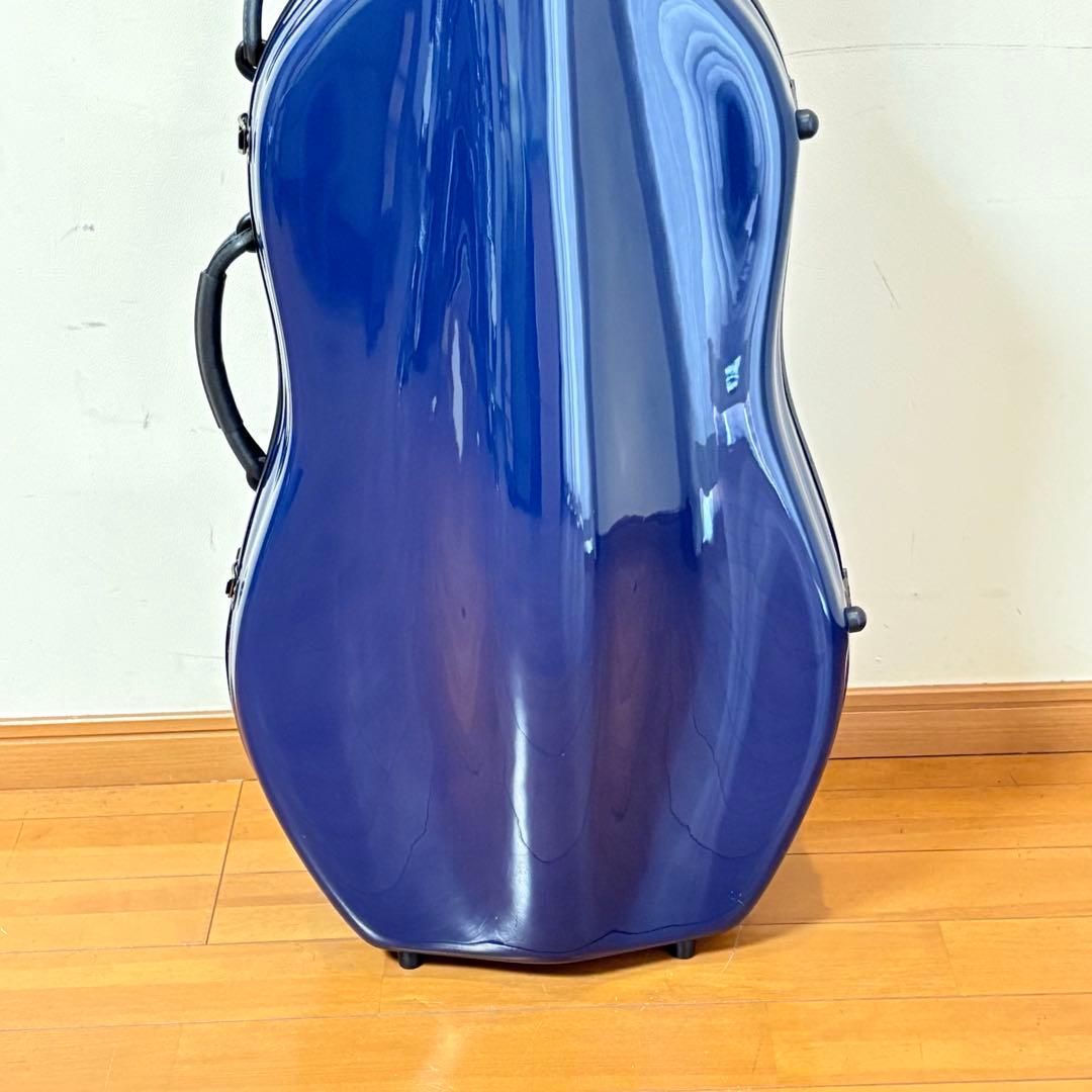 【美品・送料込み】キャスター付き チェロ用 ハードケース ブルー