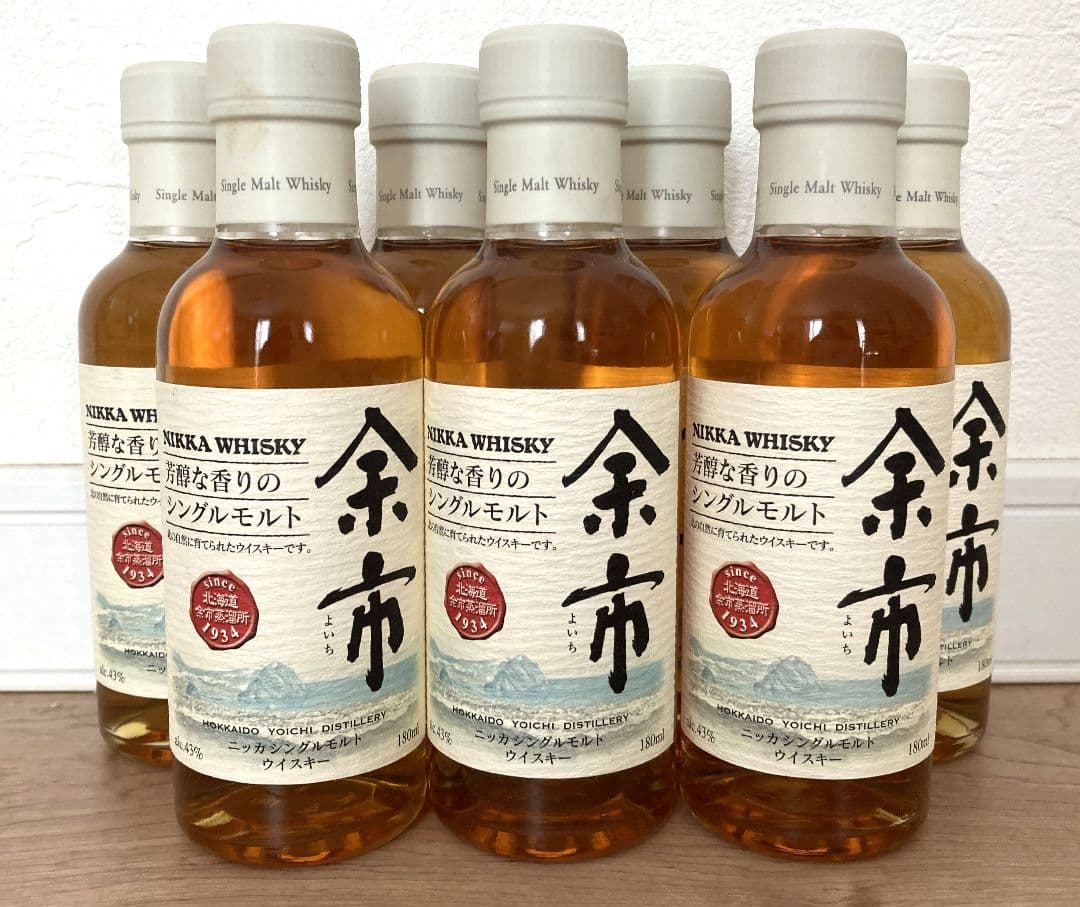 ニッカウヰスキー シングルモルト 余市 180ml 7本セット