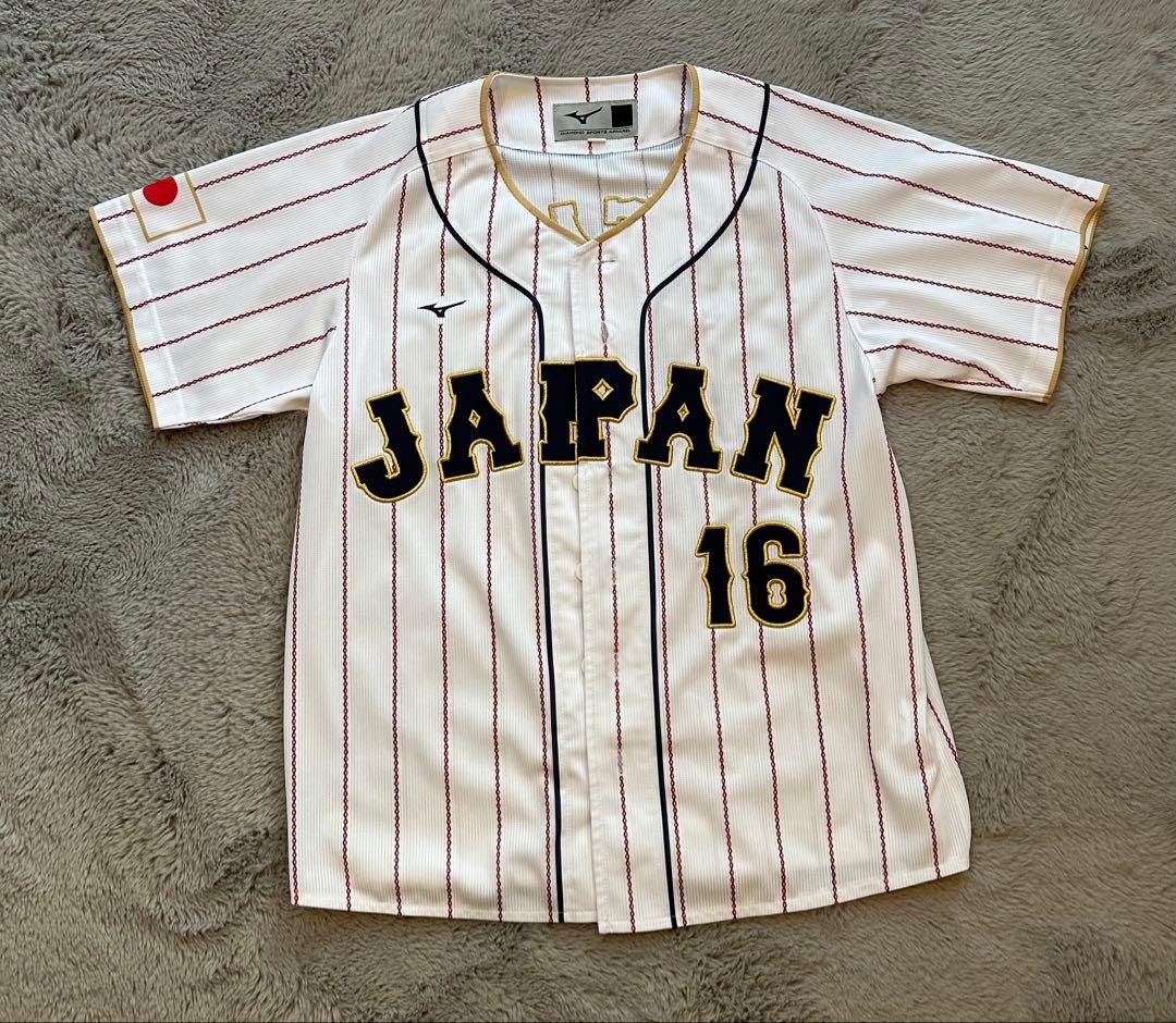 WBC 侍ジャパン ユニフォーム 大谷翔平 16番 刺繍 ミズノ製 Sサイズ