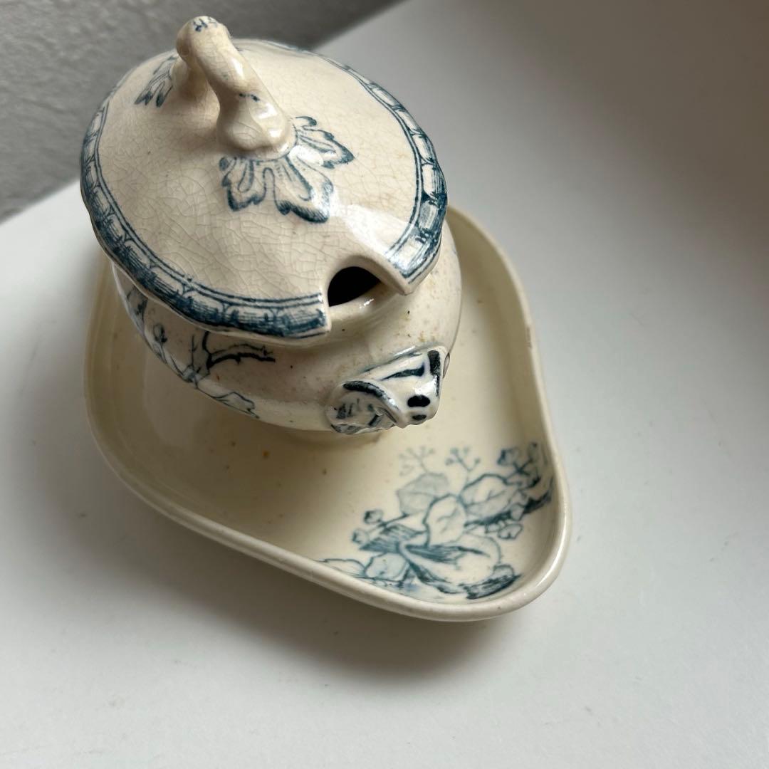 フランスアンティーク　ショワジールロワ　ムタディエ　マスタード入れ