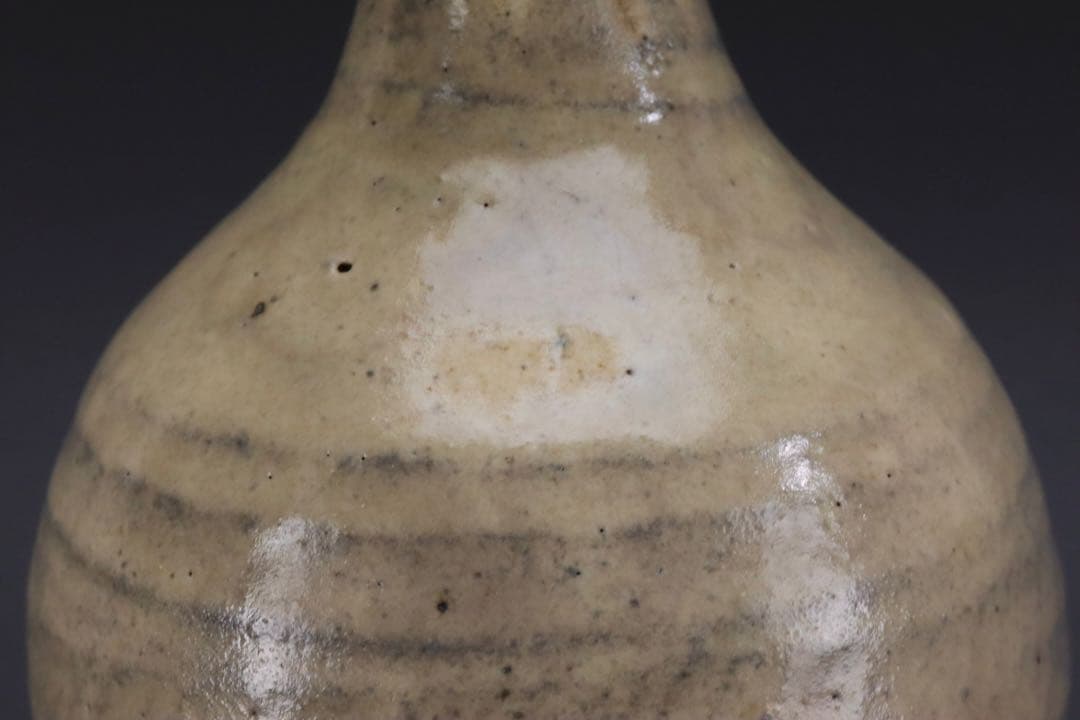 本物保証 北大路魯山人 鶏龍山土 粉吹手徳利 黒田陶々庵識箱