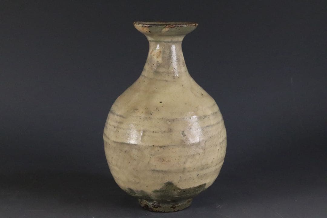 本物保証 北大路魯山人 鶏龍山土 粉吹手徳利 黒田陶々庵識箱