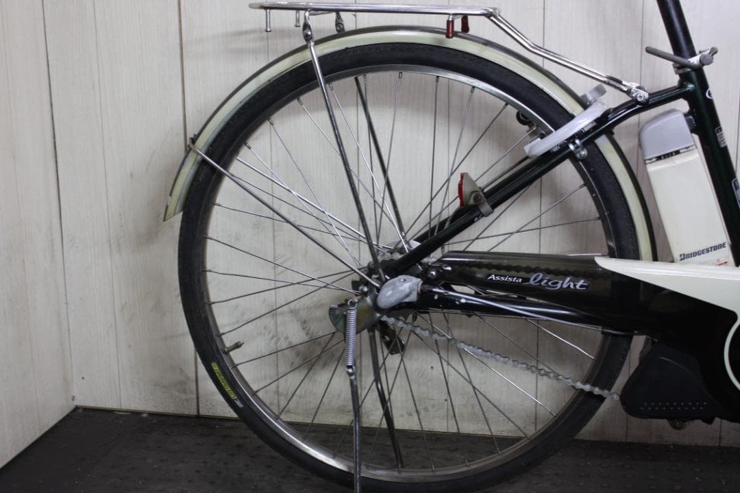 電動アシスト自転車 黒 アルミバスケット付き