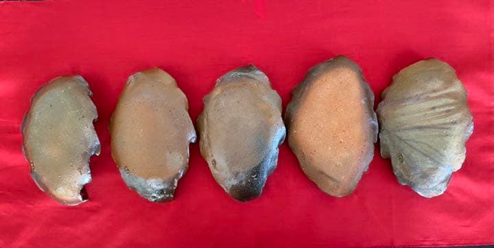 好本宗峯 木の葉皿 5枚【希少品】 備前