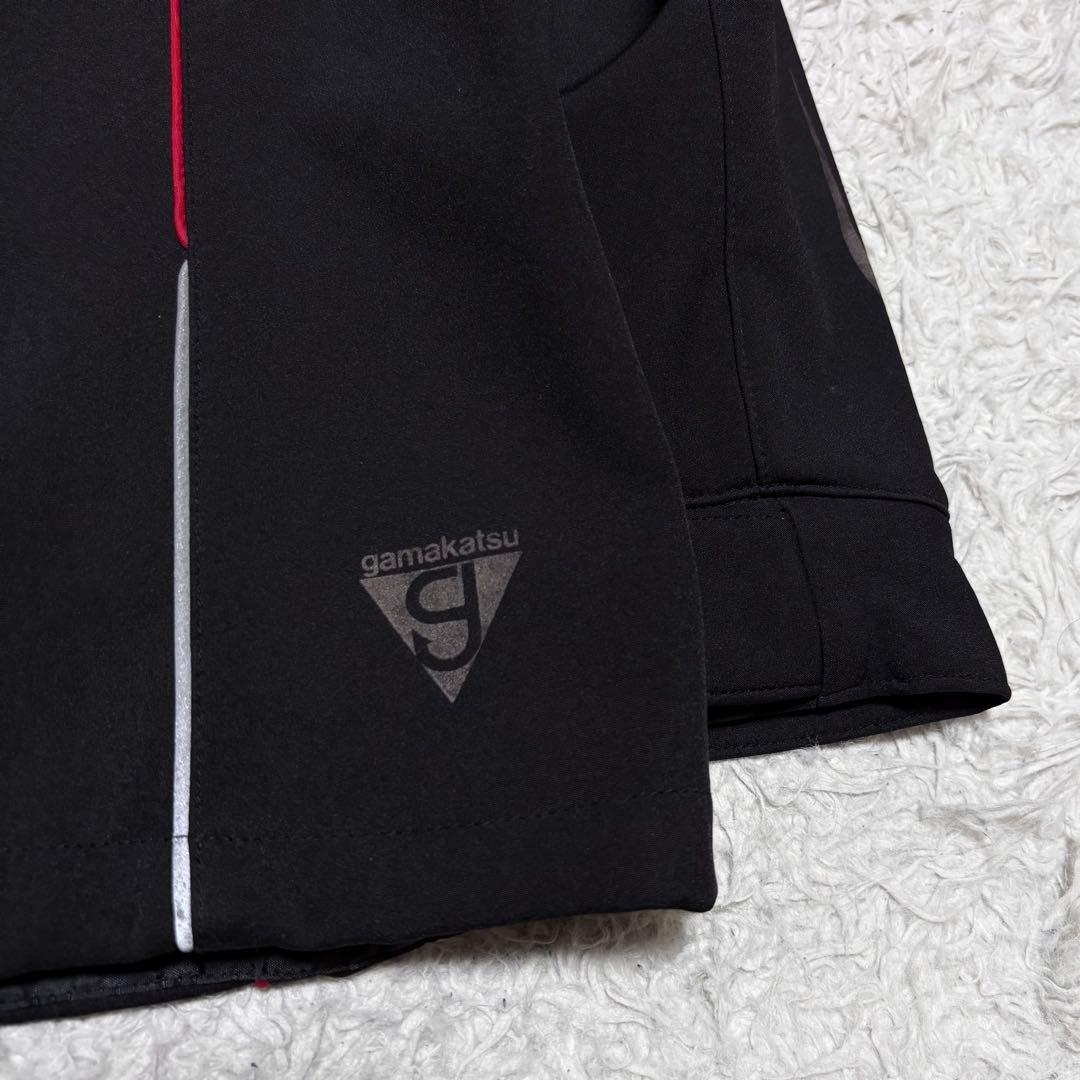 gamakatsu フィッシング用 ソフトシェルスーツ 上下 ブラック M