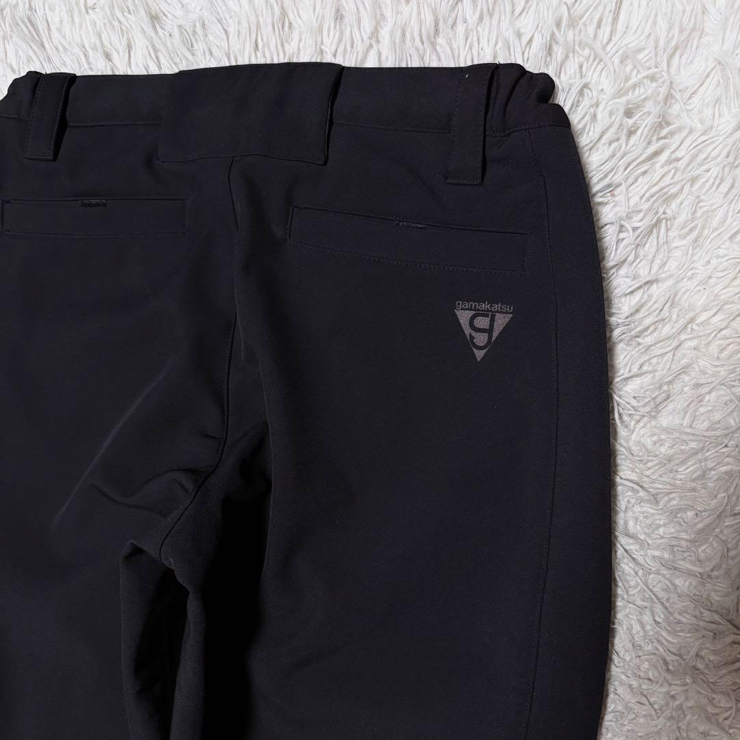 gamakatsu フィッシング用 ソフトシェルスーツ 上下 ブラック M