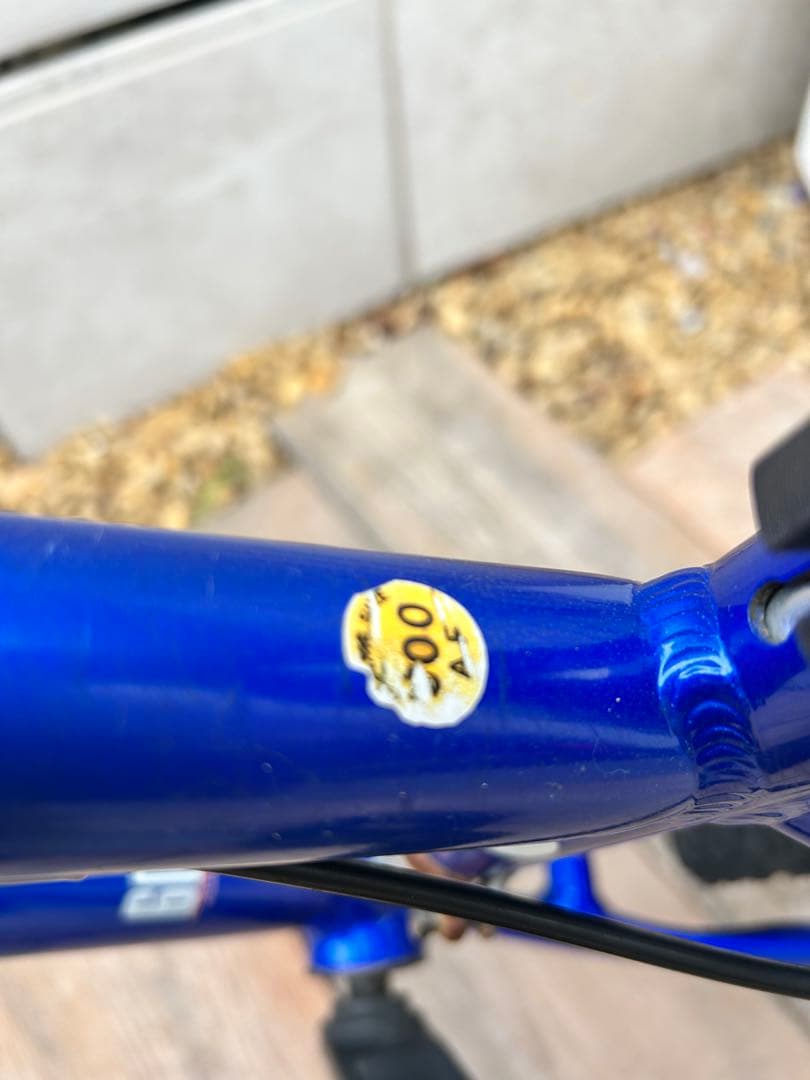 マウンテンバイク 青 サスペンションフォーク