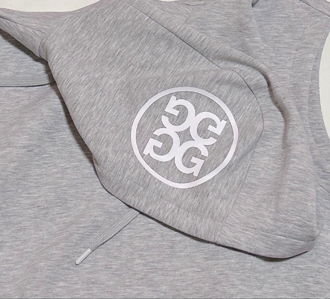 ゴルフG/FORE ジーフォアフード付きノースリーブ パーカー グレー