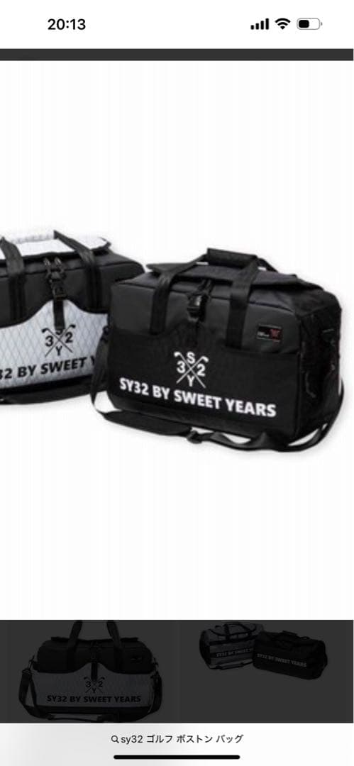 【新品】SY32 BY SWEET YEARS ゴルフ　ボストンバッグ 黒