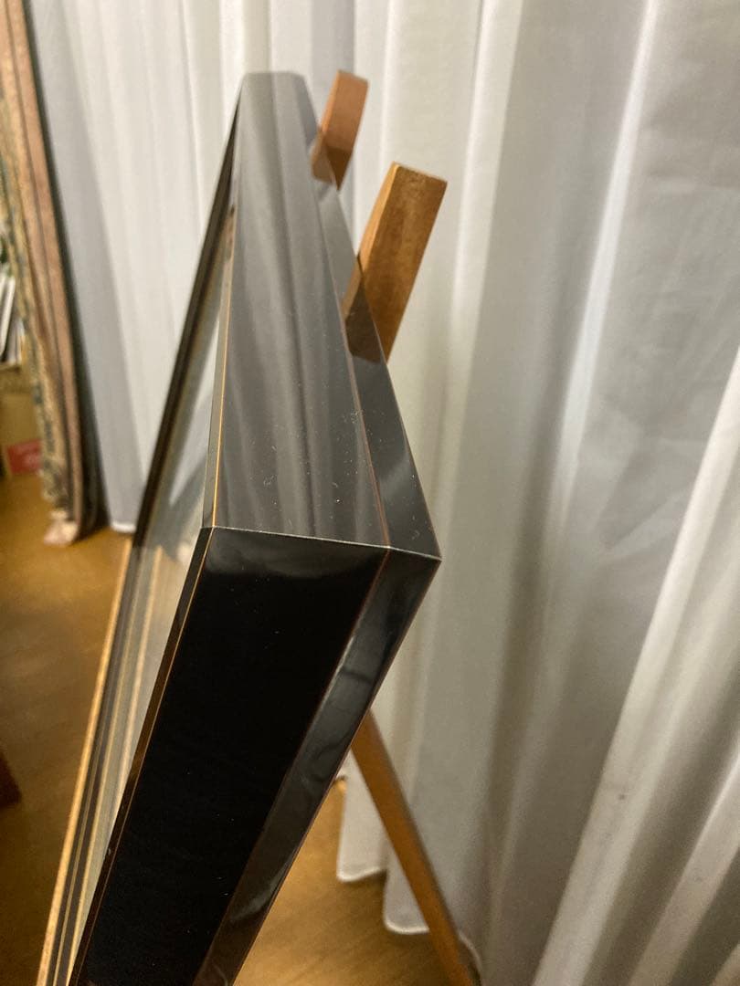 日本画　水墨画　真作　山家の吹雪　[高橋東山] 直筆サイン　箱著作付き　Ｆ６号