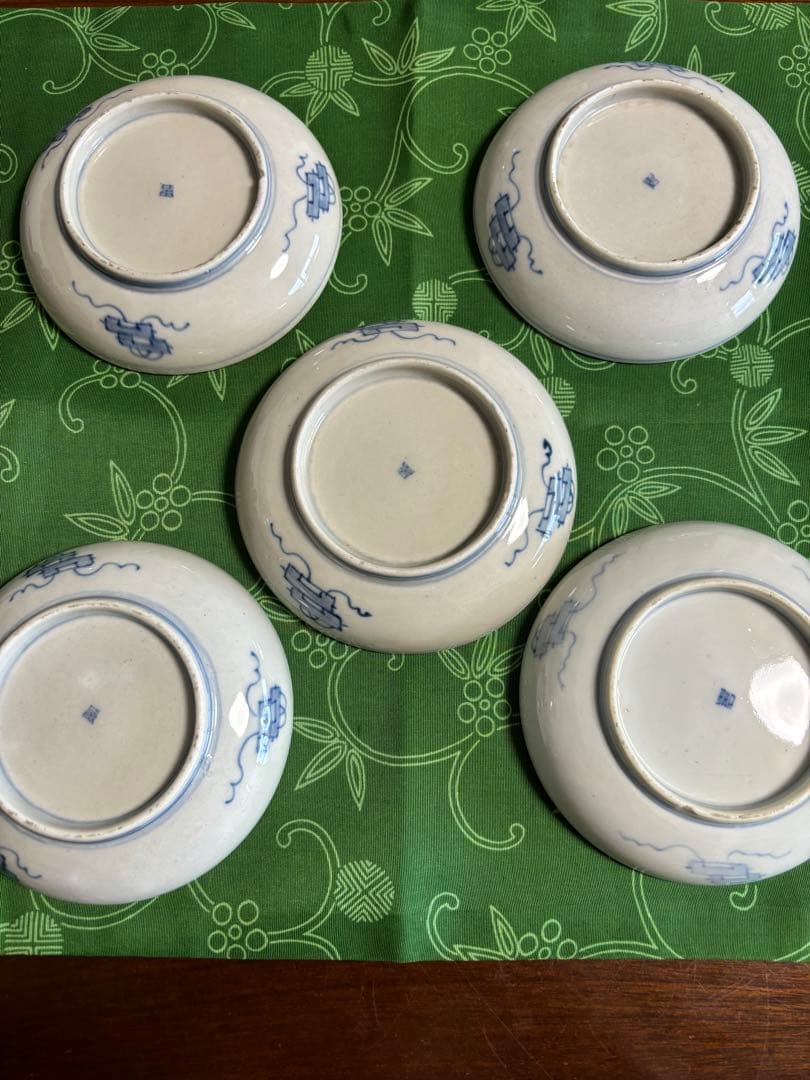 骨董　アンティーク　小皿　天塩皿　赤絵　10枚セット