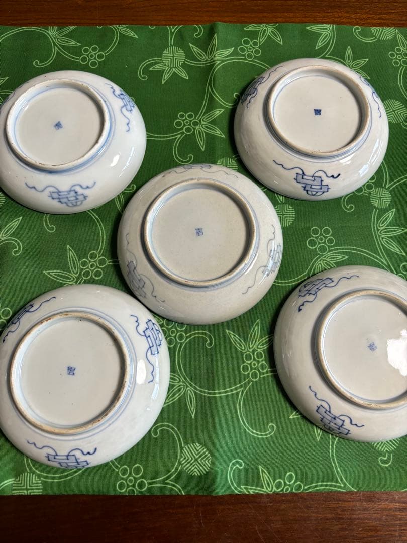 骨董　アンティーク　小皿　天塩皿　赤絵　10枚セット