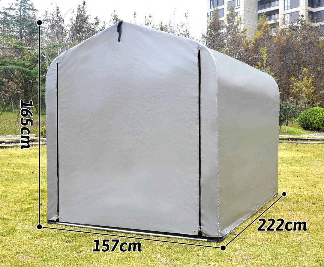 自転車ガレージ グレー 165x157x222cm