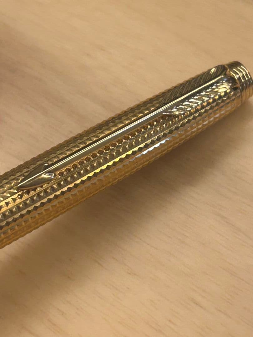14K PARKER パーカー　ゴールド 万年筆 ダイヤモンドカット フランス製
