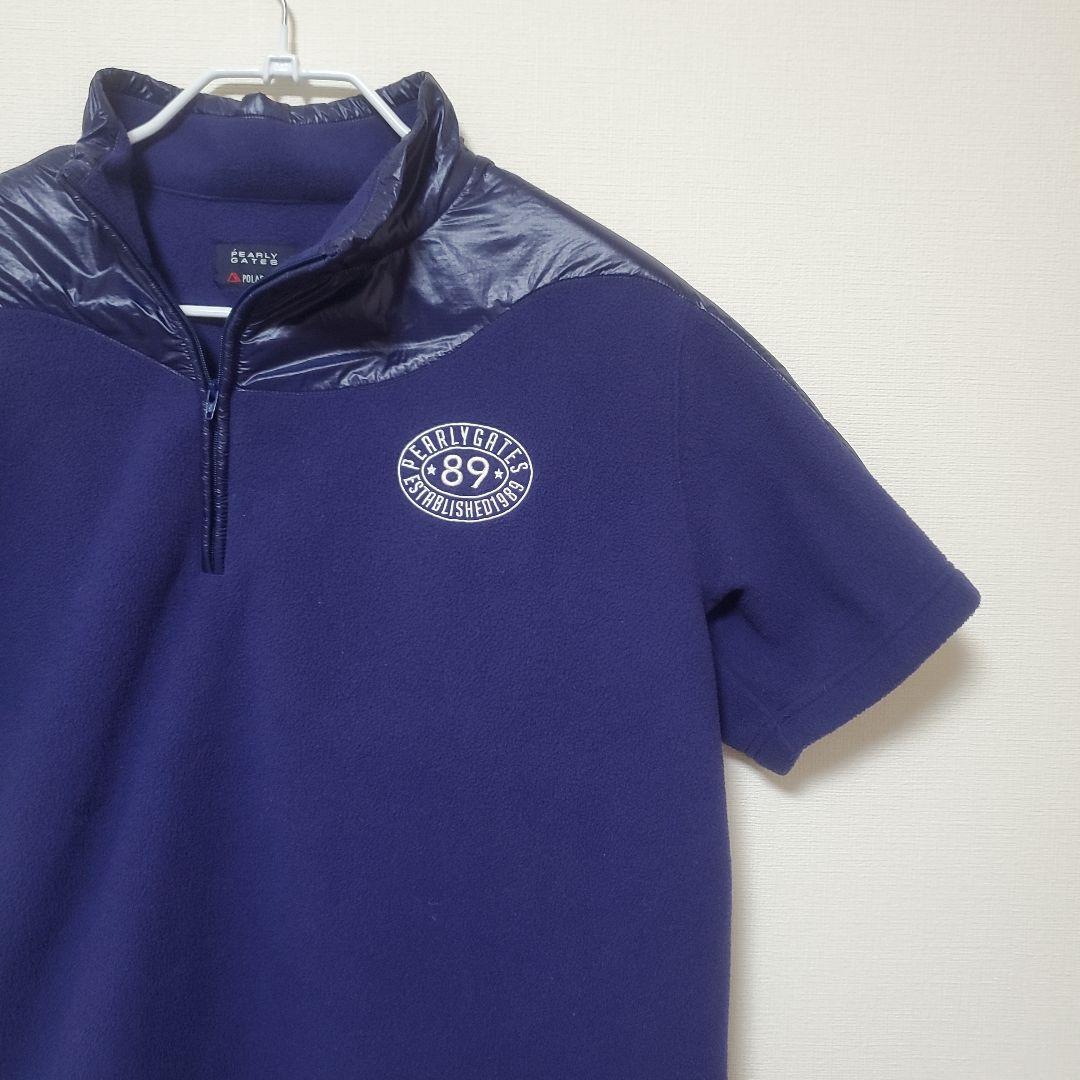【希少サイズ】PEARLY GATES ネイビー ジップアップシャツサイズ4