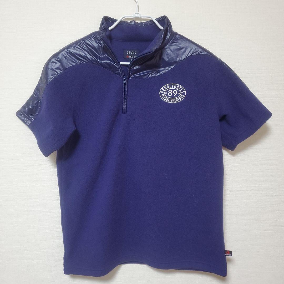 【希少サイズ】PEARLY GATES ネイビー ジップアップシャツサイズ4