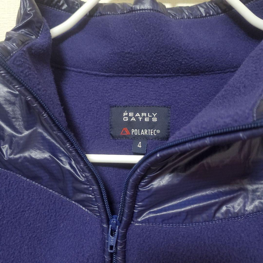 【希少サイズ】PEARLY GATES ネイビー ジップアップシャツサイズ4
