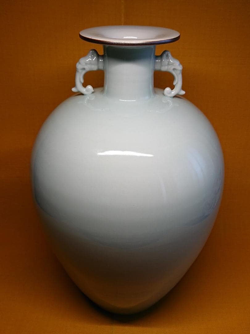 美品　花瓶　壺　青磁　骨董　置物　インテリア　工芸品　美術品　A3150