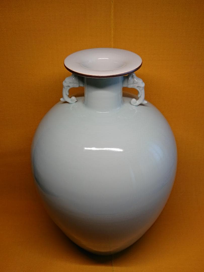 美品　花瓶　壺　青磁　骨董　置物　インテリア　工芸品　美術品　A3150