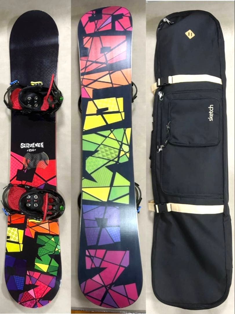 美品　スノーボードセット　SALOMONセット　154 ビンディング付　ケース付