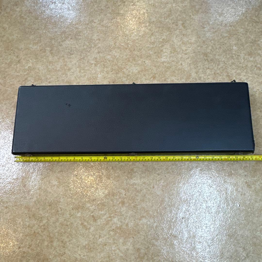 ビンテージ　バイオリン弓ケース 皮張り黒 仕切りあり12本入り