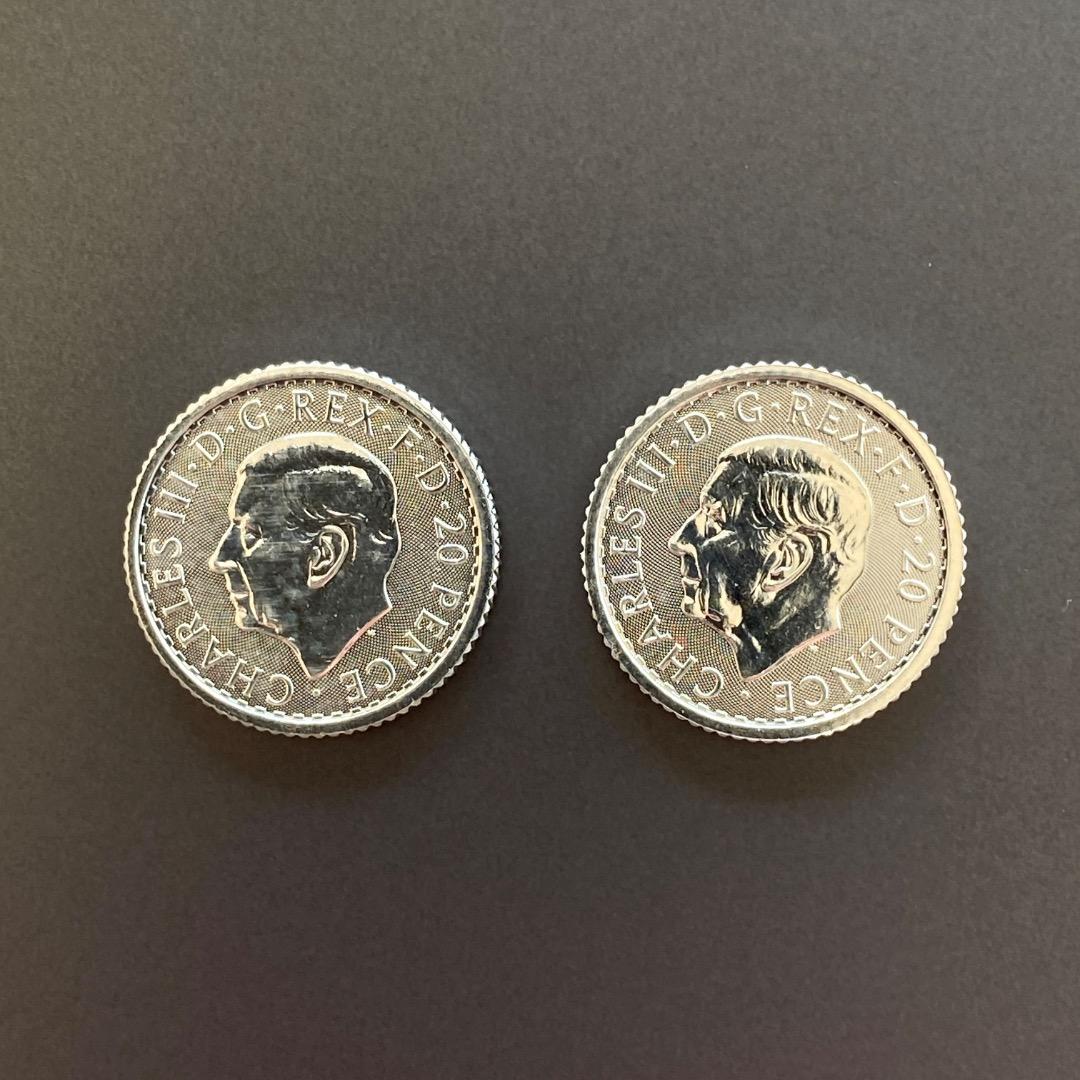 2枚 x 2026年 イングランド ブリタニア 銀貨 1/10 オンス