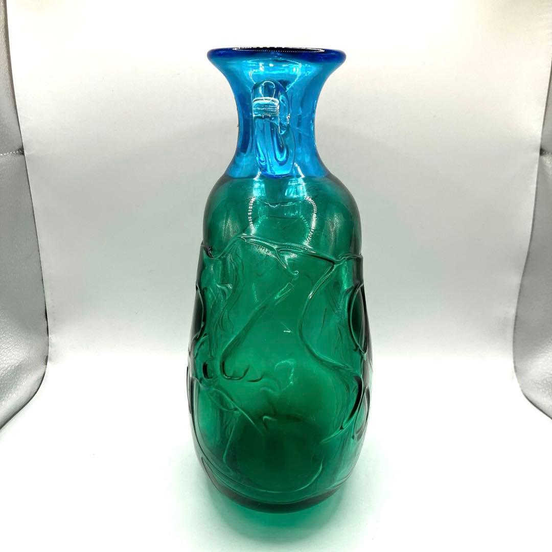 津軽びいどろ　花瓶　ガラス工芸品　美術品