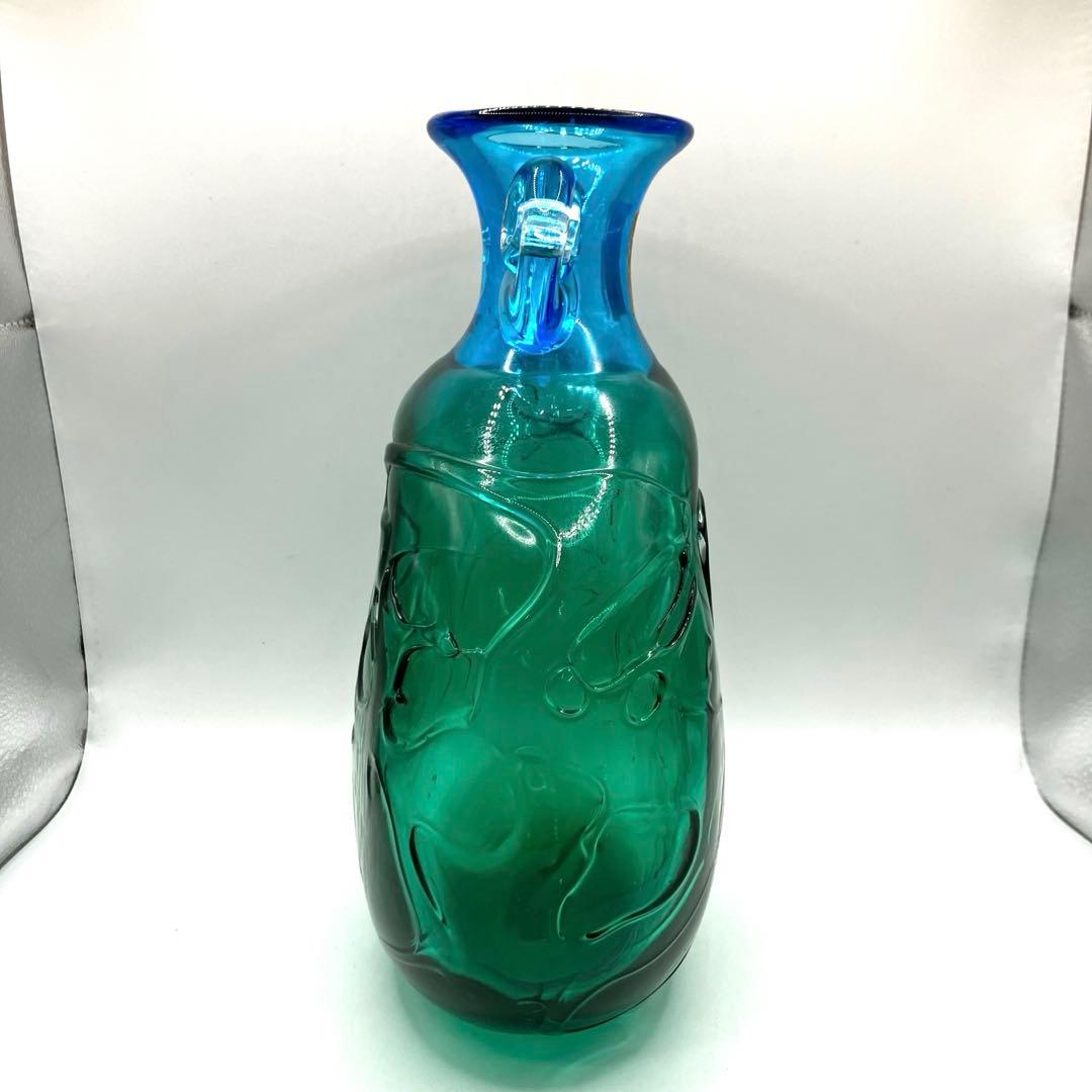 津軽びいどろ　花瓶　ガラス工芸品　美術品