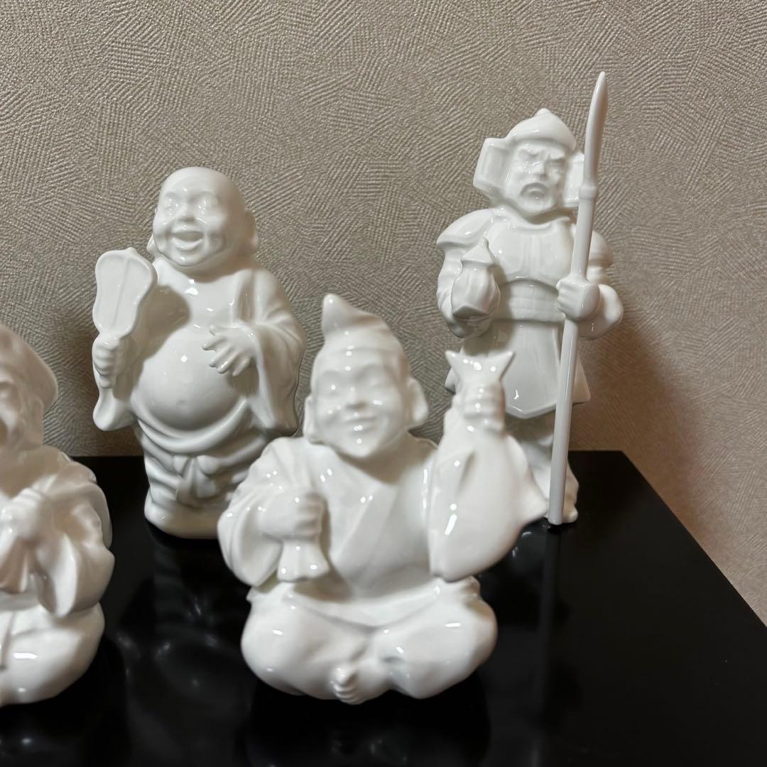 希少 Noritake ノリタケ 乃りたけ 七福神フィギュリン 白磁 置物 陶器