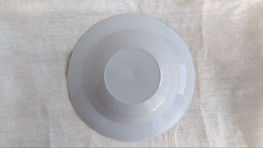 淡いブルーのお皿　3点セット　スープ皿　花リム　7寸皿　フランス　ブロカント