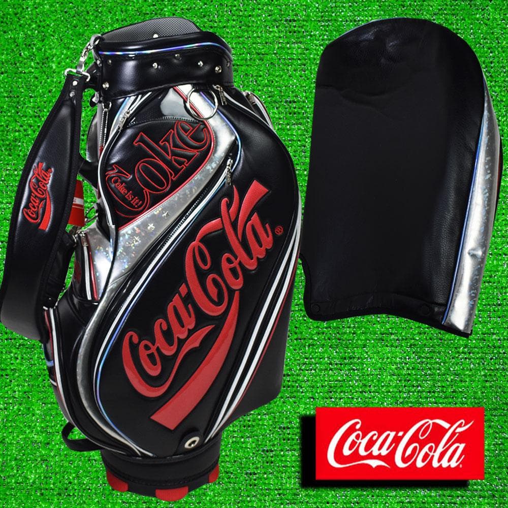 コカ・コーラ ハイグレード キャディバッグ９型【黒×赤】新品！