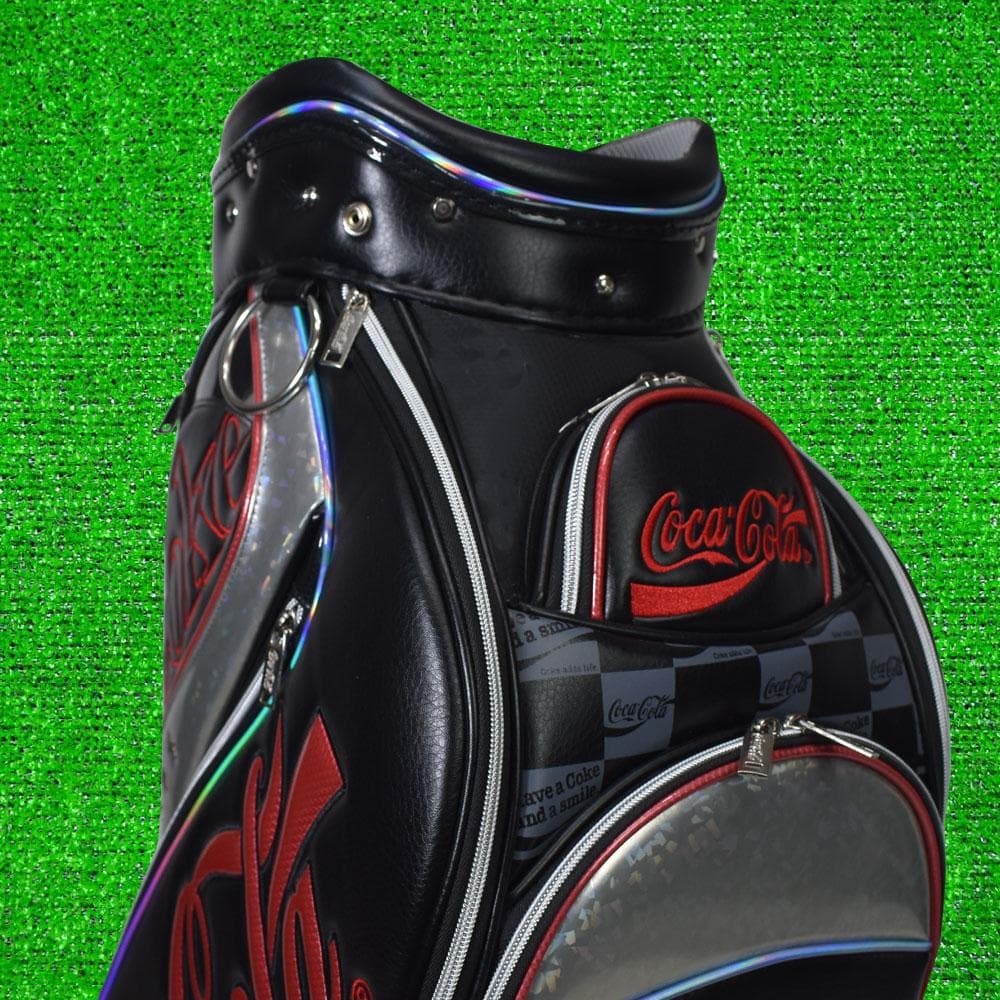 コカ・コーラ ハイグレード キャディバッグ９型【黒×赤】新品！