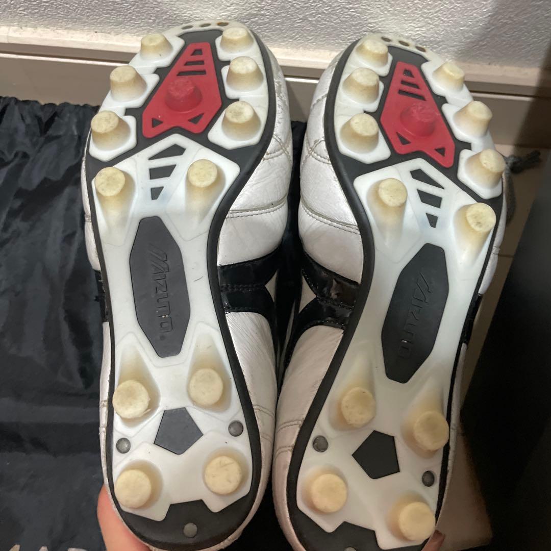 美品　ミズノ　モレリア　白　Mizuno サッカーシューズ 25センチ