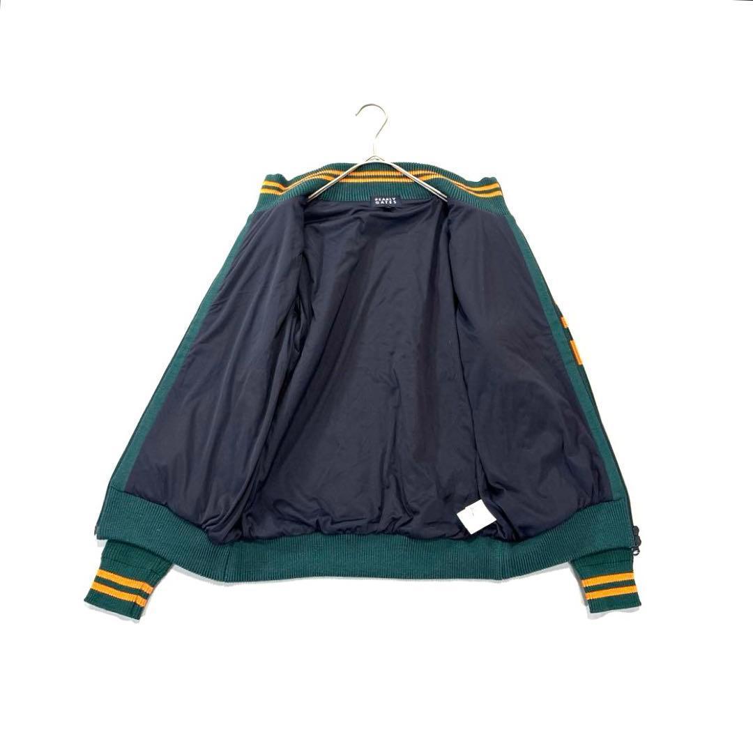 パーリーゲイツ　0/S ドライバーズニット　ブルゾン　グリーン　ダブルジップ