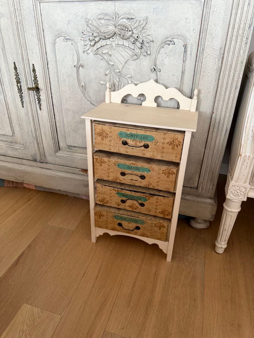 フランスアンティークレア木枠付きドゥロワー抽斗画像追加しました