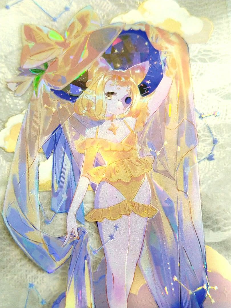 J740＃辉夜姬 (贝壳光)喵啪叽切り売り海外人物マステ女の子