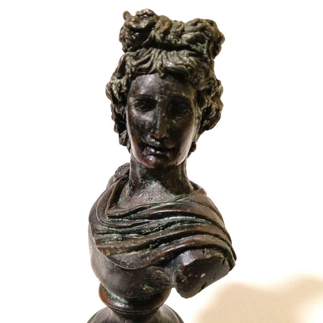 西洋ヴィンテージ 青銅像 胸像 彫刻 置物 時代物 アンティーク ブロンズ像