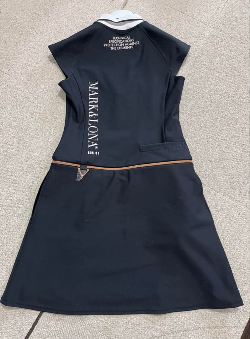 MARK&LONA ブラックポロワンピース